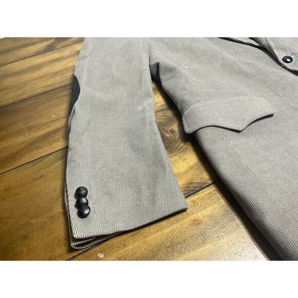 Brad Whitney Western Mens 44L Gray Light Blue Corduroy Sports Coat Jacket Blazer - Picture 2 of 16